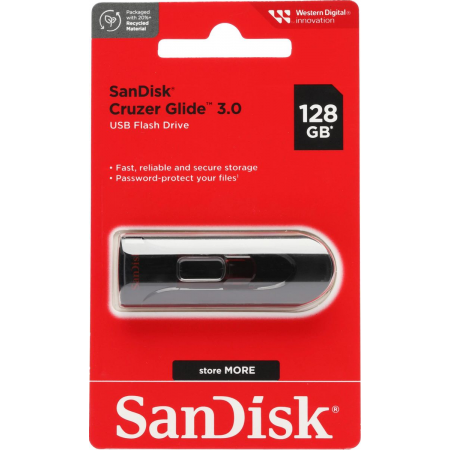 USB Flash накопитель 128Gb SanDisk Cruzer Glide (SDCZ600-128G-G35), фото , изображение 2