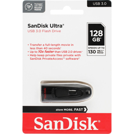USB Flash накопитель 128Gb SanDisk Ultra (SDCZ48-128G-U46), фото , изображение 3