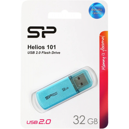 USB Flash накопитель   32Gb Silicon Power Helios 101 Blue (SP032GBUF2101V1B), фото , изображение 2