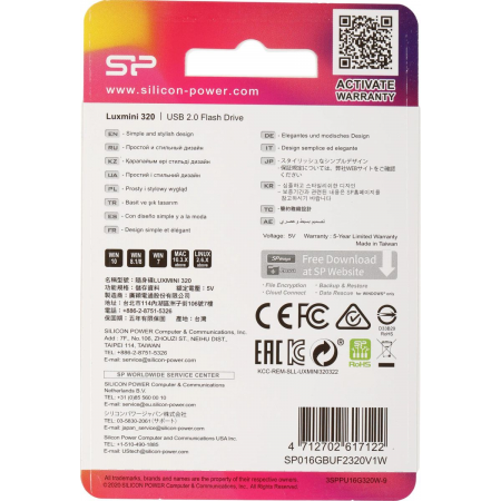 USB Flash накопитель   16Gb Silicon Power LuxMini 320 White (SP016GBUF2320V1W), фото , изображение 7