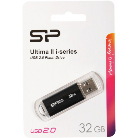 USB Flash накопитель   32Gb Silicon Power Ultima II I-series Black (SP032GBUF2M01V1K), фото , изображение 2
