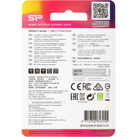 USB Flash накопитель   32Gb Silicon Power Ultima II I-series Black (SP032GBUF2M01V1K), фото , изображение 5