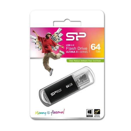 USB Flash накопитель   64Gb Silicon Power Ultima II-I Black (SP064GBUF2M01V1K), фото , изображение 4