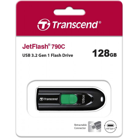 USB Flash накопитель 128Gb Transcend JetFlash 790C (TS128GJF790C) черный, фото , изображение 5