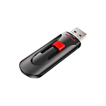 Флеш Диск Sandisk 64Gb Cruzer Glide SDCZ60-064G-B35 USB2.0 черный/красный, фото 