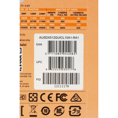 Карта памяти MICRO SDXC 512GB AUSDX512GUICL10A1-RA1 ADATA, фото , изображение 6