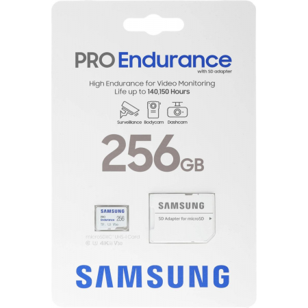 Флеш карта microSDXC 256Gb Samsung PRO ENDURANCE (40/100 Mb/s, adapter) (MB-MJ256KA/APC), фото , изображение 5