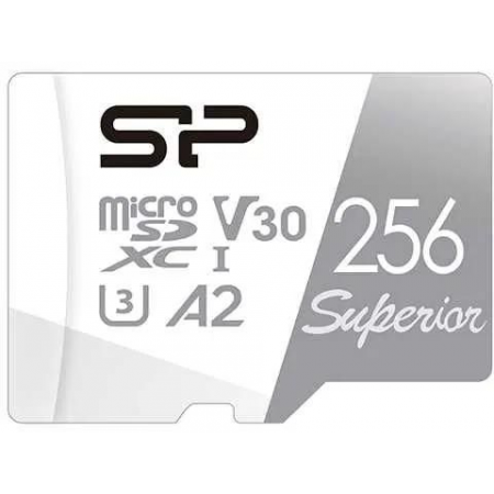Карта памяти  256Gb MicroSD Silicon Power Superio + SD адаптер SD (SP256GBSTXDA2V20SP), фото , изображение 2