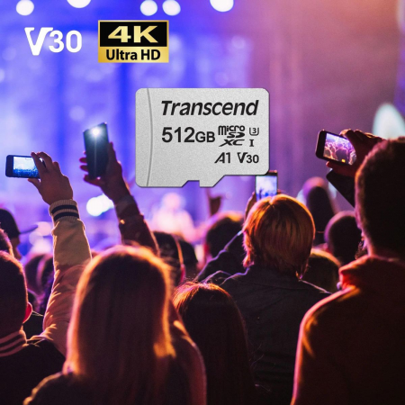 Карта памяти Transcend microSDXC 512 ГБ (TS512GUSD300S-A), фото , изображение 2