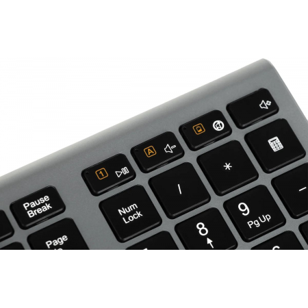 Клавиатура Оклик 890S серый USB беспроводная slim, фото , изображение 7