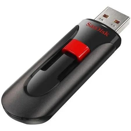 Флеш Диск Sandisk 64Gb Cruzer Glide SDCZ60-064G-B35 USB2.0 черный/красный, фото 
