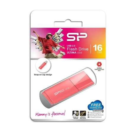 USB Flash накопитель 16Gb Silicon Power Ultima U06 Pink (SP016GBUF2U06V1P), фото , изображение 3
