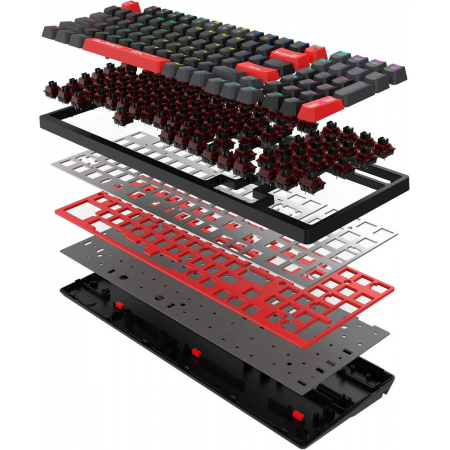 Клавиатура A4Tech Bloody S98 механическая красный USB for gamer LED (S98 RED), фото , изображение 23