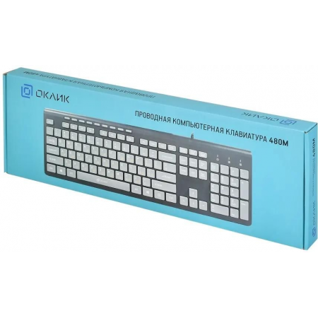 Клавиатура проводная Oklick 480M Slim Multimedia 1067199, фото , изображение 29