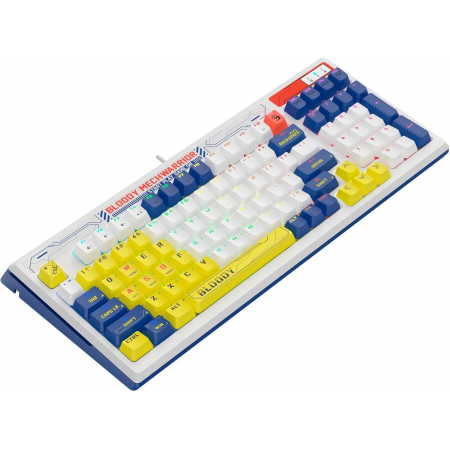 Клавиатура A4Tech Bloody B950 механическая синий/белый USB for gamer LED (B950), фото , изображение 2