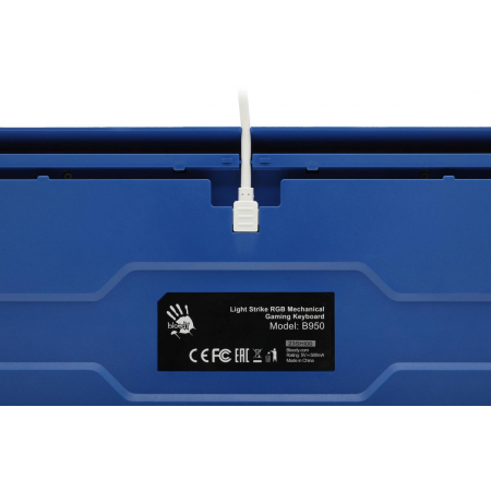 Клавиатура A4Tech Bloody B950 механическая синий/белый USB for gamer LED (B950), фото , изображение 20