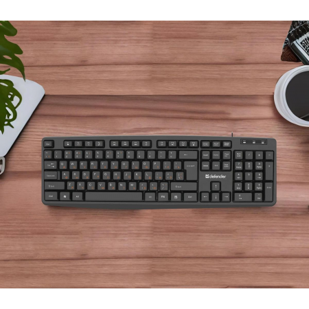 Клавиатура проводная  Defender  Concept HB-164 RU,черный,104+FN,1.8м, фото , изображение 12
