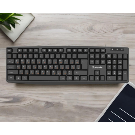 Клавиатура проводная  Defender  Concept HB-164 RU,черный,104+FN,1.8м, фото , изображение 15