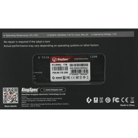 SSD накопитель KINGSPEC NE-1TB 1ТБ, фото , изображение 7