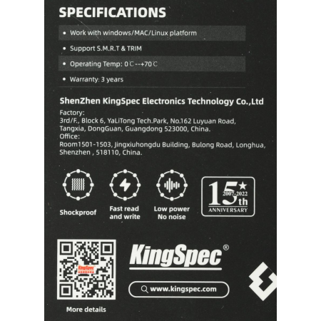 128 ГБ SSD-накопитель Kingspec SATA III P3-128, фото , изображение 7