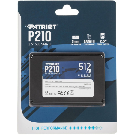 SSD 2.5 SATA 512Gb Patriot P210S512G25 P210, фото , изображение 6