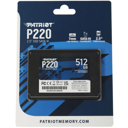 SSD Patriot P220 512Gb P220S512G25, фото , изображение 5