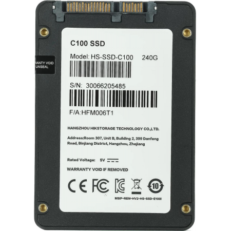 SSD Hikvision C100 OEM 240Gb HS-SSD-C100/240G, фото , изображение 4