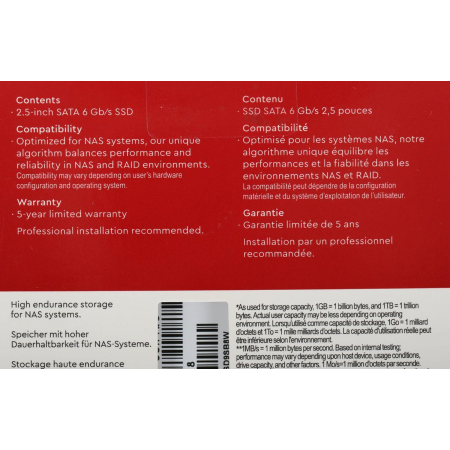 Твердотельный накопитель SSD WD Red SA500 NAS 3D NAND WDS100T1R0A 1ТБ 2,5 SATA-III (TLC), фото , изображение 14