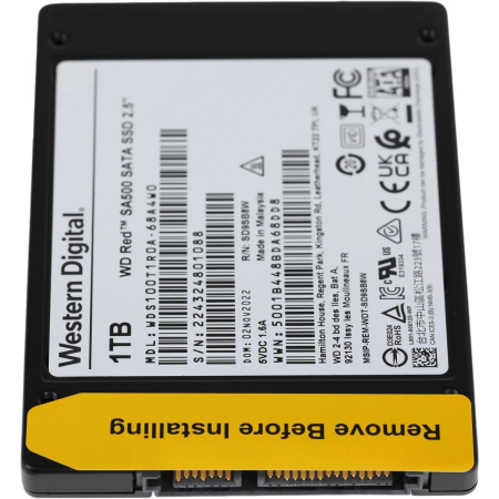 Твердотельный накопитель SSD WD Red SA500 NAS 3D NAND WDS100T1R0A 1ТБ 2,5 SATA-III (TLC), фото , изображение 6