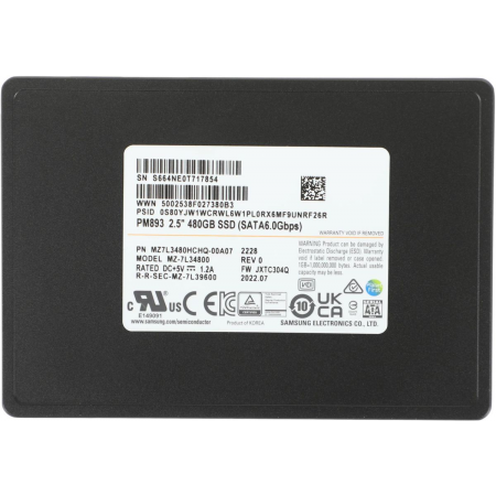 SSD Samsung PM893 OEM 480Gb MZ7L3480HCHQ-00A07, фото , изображение 6
