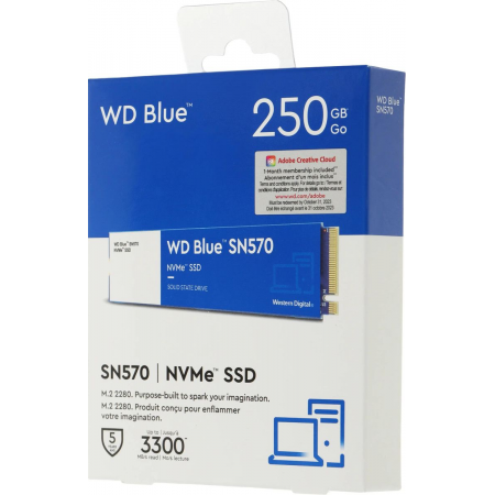 Твердотельный накопитель SSD M.2 2280 250GB WDC BLUE WDS250G3B0C, фото , изображение 9