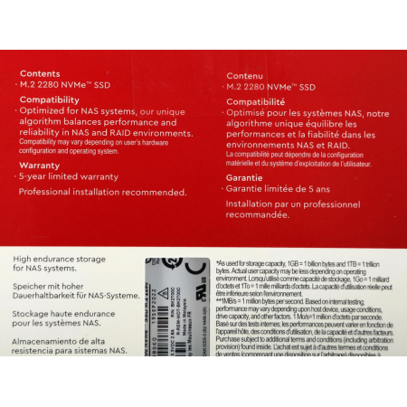 Твердотельный накопитель SSD M.2 2280 1TB WDC RED WDS100T1R0C, фото , изображение 9