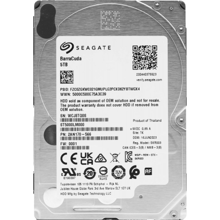 Жесткий диск Seagate BarraCuda 5Tb ST5000LM000, фото , изображение 6