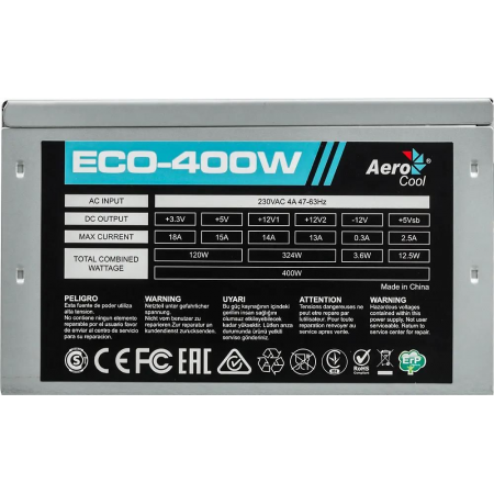 Блок питания AeroCool 400W ECO-400W, фото , изображение 4