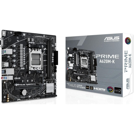 Материнская плата Asus PRIME A620M-K SocketAM5 AMD A620 2xDDR5 mATX AC`97 8ch(7.1) GbLAN RAID+VGA+HDMI, фото , изображение 7