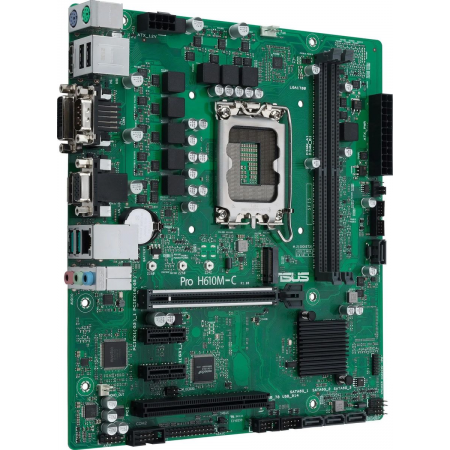 Материнская плата Asus PRO H610M-C-CSM Soc-1700 Intel H610 2xDDR5 mATX AC`97 8ch(7.1) GbLAN+VGA+DVI+HDMI+DP, фото , изображение 3 Материнская плата Asus PRO H610M-C-CSM Soc-1700 Intel H610 2xDDR5 mATX AC`97 8ch(7.1) GbLAN+VGA+DVI+HDMI+DP, фото , изображение 3