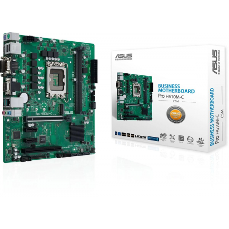 Материнская плата Asus PRO H610M-C-CSM Soc-1700 Intel H610 2xDDR5 mATX AC`97 8ch(7.1) GbLAN+VGA+DVI+HDMI+DP, фото , изображение 7 Материнская плата Asus PRO H610M-C-CSM Soc-1700 Intel H610 2xDDR5 mATX AC`97 8ch(7.1) GbLAN+VGA+DVI+HDMI+DP, фото , изображение 7