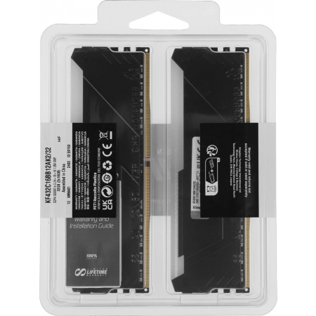Оперативная память Kingston 32GB DDR4 3200MHz DIMM FURY Beast Black RGB XMP KF432C16BB12AK2/32 kit 2x16Gb, CL16, 288-pin  1.35V  Non-ECC, фото , изображение 6