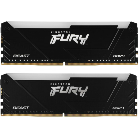 Оперативная память Kingston 16GB DDR4 3200MHz DIMM FURY Beast Black RGB XMP KF432C16BB2AK2/16 kit 2x8Gb, CL16, 1.35V 288-pin Non-ECC, фото , изображение 2 Оперативная память Kingston 16GB DDR4 3200MHz DIMM FURY Beast Black RGB XMP KF432C16BB2AK2/16 kit 2x8Gb, CL16, 1.35V 288-pin Non-ECC, фото , изображение 2