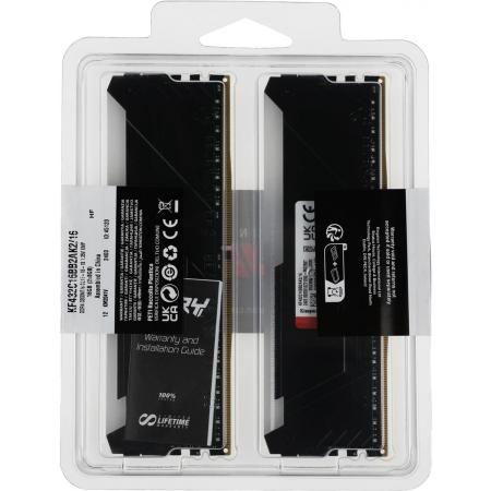 Оперативная память Kingston 16GB DDR4 3200MHz DIMM FURY Beast Black RGB XMP KF432C16BB2AK2/16 kit 2x8Gb, CL16, 1.35V 288-pin Non-ECC, фото , изображение 6 Оперативная память Kingston 16GB DDR4 3200MHz DIMM FURY Beast Black RGB XMP KF432C16BB2AK2/16 kit 2x8Gb, CL16, 1.35V 288-pin Non-ECC, фото , изображение 6
