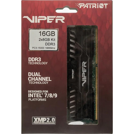 Оперативная память DIMM Patriot Viper 3 DDR3 16Gb PV316G186C0K (2x8Gb), фото , изображение 4