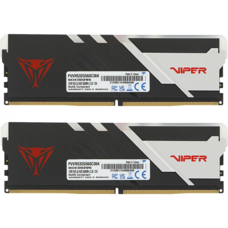 Оперативная память DIMM Patriot Viper Venom RGB DDR5 32Gb PVVR532G560C36K (2x16Gb), фото , изображение 4