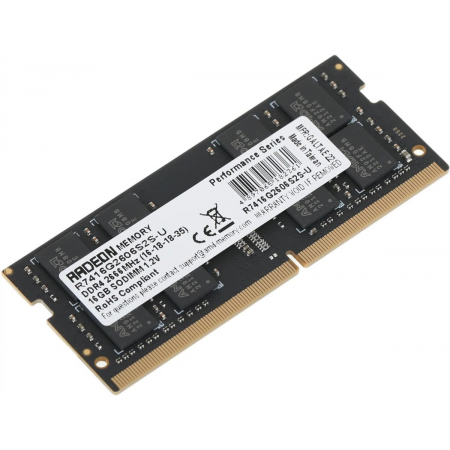 Оперативная память SO-DIMM AMD DDR4 16Gb 2666MHz R7416G2606S2S-U, фото , изображение 2