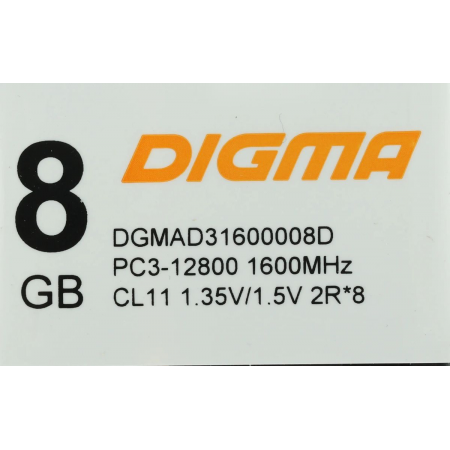 Оперативная память DDR3L 8Gb 1600MHz Digma (DGMAD31600008D), фото , изображение 9