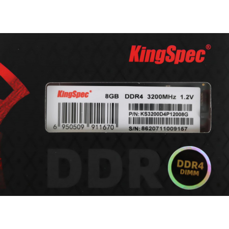 Оперативная память DIMM KingSpec DDR4 8Gb KS3200D4P12008G, фото , изображение 6