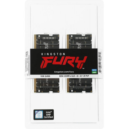 Оперативная память SO-DIMM Kingston Fury Impact DDR4 16Gb 3200MHz KF432S20IBK2/16 (2x8Gb), фото , изображение 5