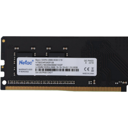 Оперативная память DIMM Netac Basic DDR4 8Gb NTBSD4P26SP-08, фото , изображение 3