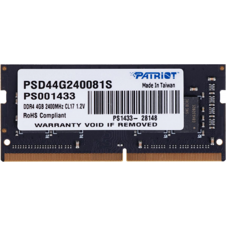 Оперативная память SO-DIMM Patriot DDR4 4Gb 2400MHz PSD44G240081S, фото , изображение 3
