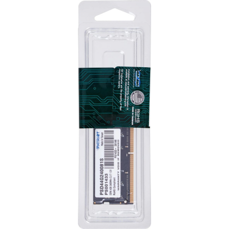 Оперативная память SO-DIMM Patriot DDR4 4Gb 2400MHz PSD44G240081S, фото , изображение 6