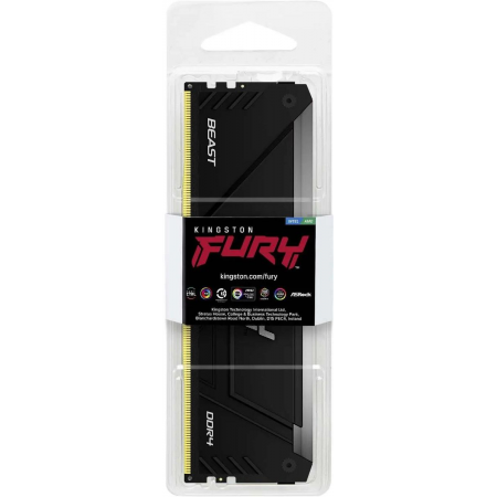 Оперативная память Kingston 16GB DDR4 3200MHz DIMM FURY Beast Black RGB XMP KF432C16BB2A/16 CL16, 1.35V 288-pin Non-ECC, фото , изображение 3